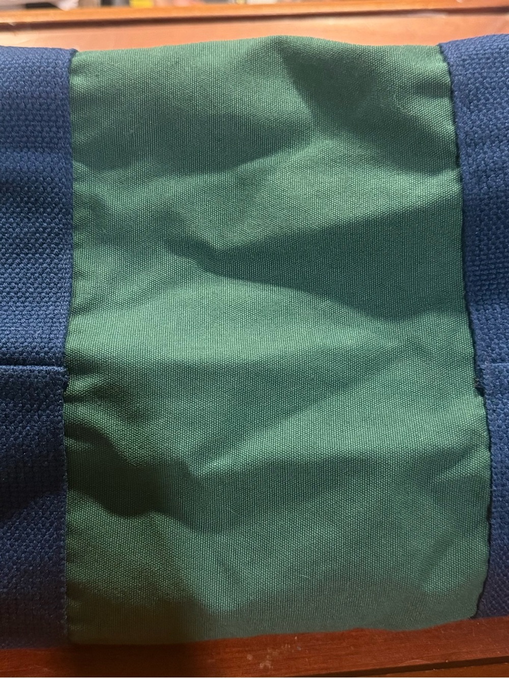 Vintage Rolex Duffle Bag Canvas Promotional Travel Gym Green W/ Blue Trim Strap - Picture 4 of 12